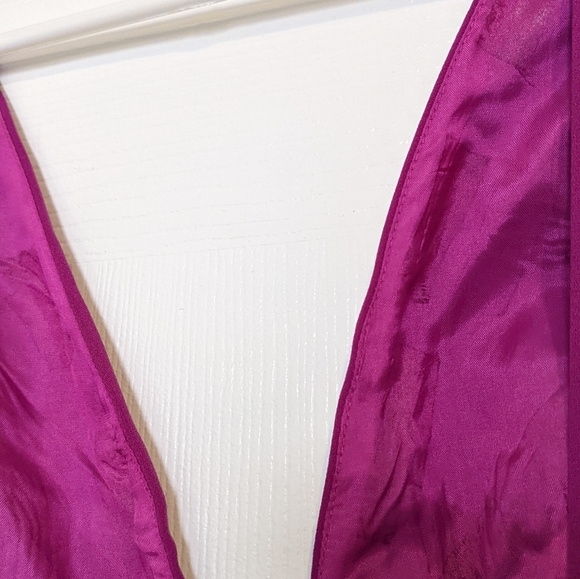 Jill Jill Stuart Deep V-Neck Sleeveless Long Gown (Violet) - Picture 3 of 5